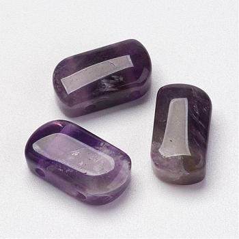 Natural Amethyst Multi-Strand Links, Rectangle, 16x9x6mm, Hole: 2mm