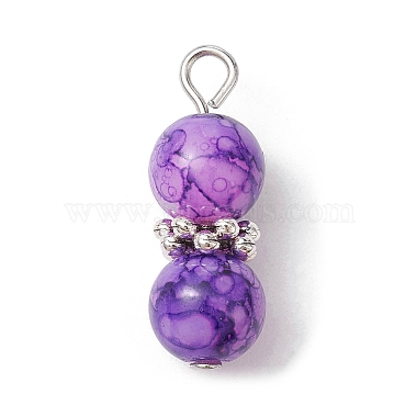 pendentif en perles rondes en verre de couleur mélangée(PALLOY-JF02271-02)-2
