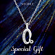 SHEGRACE Rhodium Plated 925 Sterling Silver Initial Pendant Necklaces(JN913A)-6