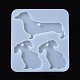moules en silicone silhouette pendentif chien(X-DIY-I026-12)-1