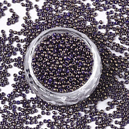 TOHO Round Seed Beads, 11/0, Japanese Seed Beads, (1701) Gilded Marble Blue, 11/0, 2x1.5mm, Hole: 0.5mm, about 20000pcs/bag, 100g/bag(SEED-R049-1701)