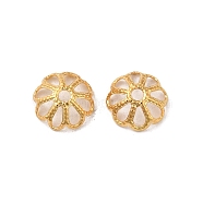 316 Stainless Steel Bead Caps, Multi-Petal, Flower, Real 18K Gold Plated, 8x3mm, Hole: 1.5mm(STAS-C080-02B-G)