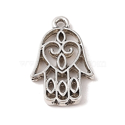 Tibetan Style Alloy Pendant, Cadmium Free & Lead Free, Palm, Antique Silver, 21.5x13x2mm, Hole: 1.5mm(TIBE-Q090-32AS)