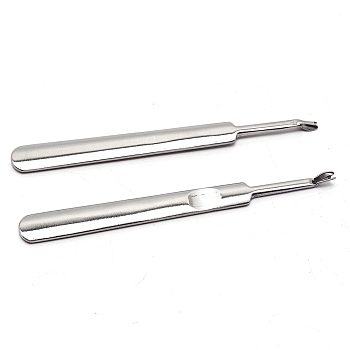 Stainless Steel Leathercraft Stitching Groover, for DIY Handmade Leather Art and Leather Carving Tools, Stainless Steel Color, 11.1x1.05x0.3cm