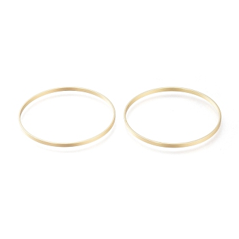 Brass Linking Rings, Long-Lasting Plated, Ring, Real 14K Gold Plated, 40x1.7mm, Inner Diameter: 39mm