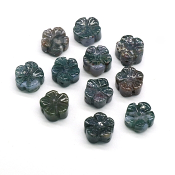 Natural Indian Agate Beads, Flower, 12x12mm