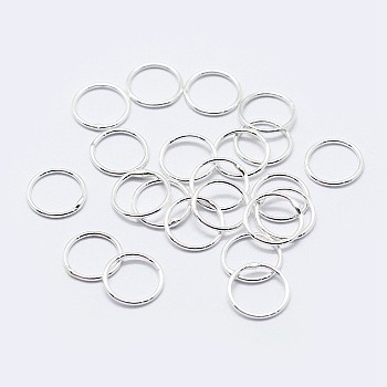 925 Sterling Silver Round Rings, Soldered Jump Rings, Closed Jump Rings, Silver, 24 Gauge, 4x0.5mm, Inner Diameter: 2.5mm