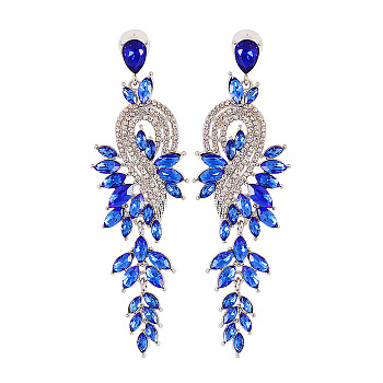 Sparkling Diamond Earrings for Women - Elegant and Chic Statement Jewelry, Blue, size 1