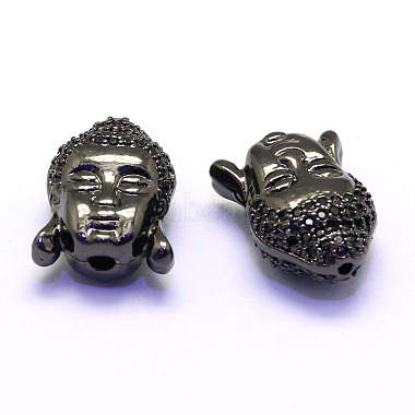 Human Brass+Cubic Zirconia Beads