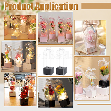 Transparent PVC Single Rose Flower Packaging Boxes(ABAG-WH0045-32C)-5