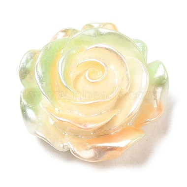 Pale Green Flower Resin Cabochons