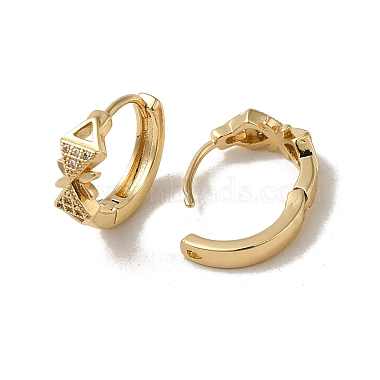 KC Gold Plated Brass Micro Pave Cubic Zirconia Hoop Earring(EJEW-L271-01KCG-07)-2