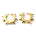 PVD Vacuum Plating 201 Stainless Steel Spike Hoop Earrings, Long-Lasting Plated, with 304 Stainless Steel Pins, Golden, 18x4mm(EJEW-A098-04G)