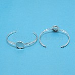Brass Cuff Bangle Making, Blank Bangle Base, Silver Color Plated, Tray: 16mm, inner Diameter: 2 inchx2-3/8 inch(5x6.15cm)(MAK-TAC0002-02)