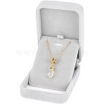 Velvet Pendant Box, for Pendant Necklace Gift Storage, Rectangle, Light Grey, 10.1x7x3.5cm(CON-WH0088-35C)