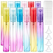 Glass Spray Bottles, Refillable Bottles, with Plastic Funnel Hopper, Dropper, Mixed Color, 10.1cm, Capacity: 8ml(MRMJ-BC0002-50)