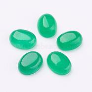 Natural Malaysia Jade Cabochons, Oval, 8x6x3mm(G-P313-01-6x8mm)