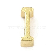 304 Stainless Steel Pendants, Real 24K Gold Plated, Letter I, 8x3x4mm, Hole: 1.6mm(STAS-S137-01G-I)