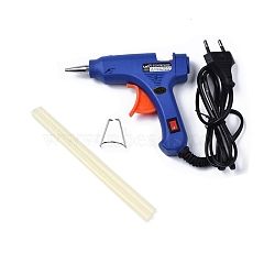 DIY Jewelry Tool Sets, Glue Gun with Thirty Plastic Sticks, Type C Plug(European Plug), Voltage: 100-240V, Rate of Work: 20W, Blue, Glue Gun: 115x135mm, Fit for 7~7.5mm Glue Sticks; Plastic Sticks: 190x7mm(TOOL-MSMC002-14A)