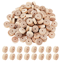 Birchwood Wheel, DIY Accessories, Flat Round, BurlyWood, 28x10mm, Hole: 5mm(DIY-WH0195-36A)