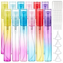 Glass Spray Bottles, Refillable Bottles, with Plastic Funnel Hopper, Dropper, Mixed Color, 10.1cm, Capacity: 8ml(MRMJ-BC0002-50)