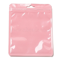 Rectangle Plastic Yin-Yang Zip Lock Bags, Resealable Packaging Bags, Self Seal Bag, Pearl Pink, 15x12x0.02cm, Unilateral Thickness: 2.5 Mil(0.065mm)(ABAG-A007-02H-03)