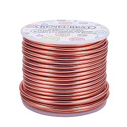 Round Aluminum Wire, Light Salmon, 9 Gauge, 3mm, about 55.77 Feet(17m)/roll(AW-BC0001-3mm-04)