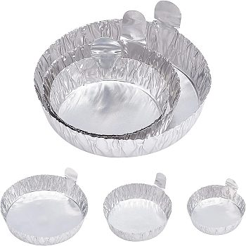 Olycraft 90Pcs 3 Style Aluminum Foil Weighing Dish, for Baking, Platinum, 60x51x14.5mm, 30pcs/style