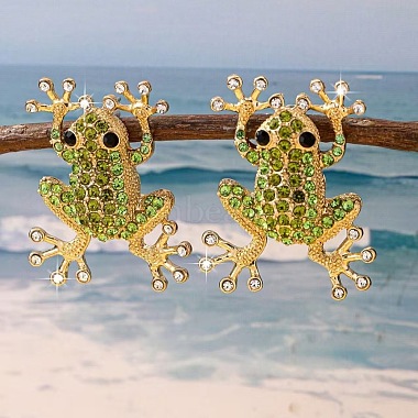 Alloy & Rhinestone Stud Earrings(FS-WG98FAE-01)-2