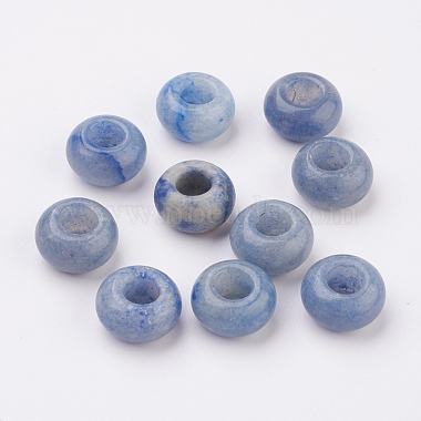 14mm Rondelle Blue Aventurine European Beads