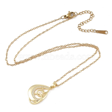 201 Stainless Steel Cable Chain Necklaces(NJEW-P309-13G)-2