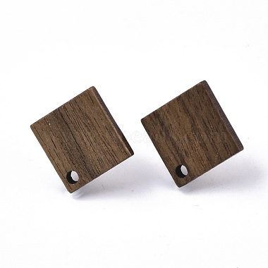 Accessoires de boucles d'oreilles en bois de noyer(MAK-N033-004)-2