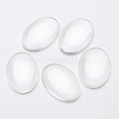 30mm Clear Oval Glass Cabochons