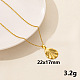 304 Stainless Steel Teardrop Pendant Necklaces(ZZ2902-2)-1