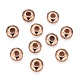 Brass Micro Pave Cubic Zirconia Beads(ZIRC-F001-121RG)-2