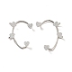 Clear Cubic Zirconia Heart Cuff Earrings(EJEW-K093-26P)-1