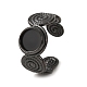 Spiral 304 Stainless Steel Cuff Ring Components(STAS-P454-02A-B)-1