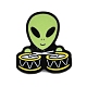 Alien is Beating A Drum Enamel Pins(JEWB-Q014-09A)-1