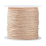 12-Ply Metallic Cord, for Jewelry Making, Wheat, 0.8mm, about 27.34 Yards(25m)/Roll(MCOR-CJ0001-03W)