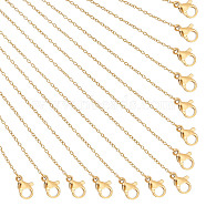 Stainless Steel Cable Chain Necklaces, Golden, 18.11 inch(46cm), 1.2mm, Ring: 3.5mm(PH-NJEW-E122-11G)