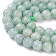 Natural Jadeite Beads Strands, Round, 6mm, Hole: 1mm, about 65pcs/strand, 15.87 inch(40.3cm)(G-L518-F-02)