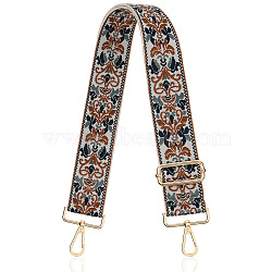 Ethnic Style Embroidered Adjustable Strap Accessory, Saddle Brown, 130x5cm(PW-WG11332-04)