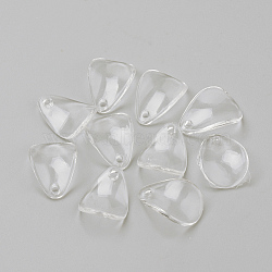 Transparent Acrylic Pendants, Petal, Clear, 17.5x13x3mm, Hole: 2mm(X-TACR-Q241-05)
