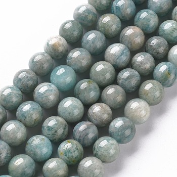 Natural Amazonite Beads Strands, Round, 8~9mm, Hole: 1mm, about 45~48pcs/strand, 15.7 inch