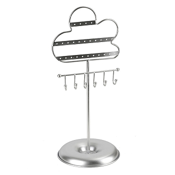 Iron Display Stands, Jewelry Holder for Earrings, Bracelet, Necklace Storage, Cloud, 14x35cm