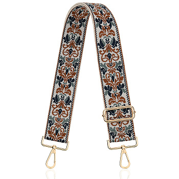 Ethnic Style Embroidered Adjustable Strap Accessory, Saddle Brown, 130x5cm