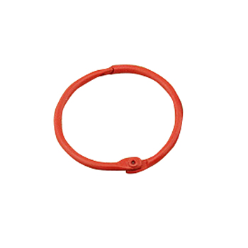 Loose Leaf Book Binder Hinged Rings, Orange Red, 45mm