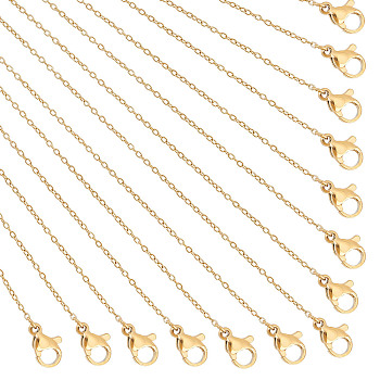Stainless Steel Cable Chain Necklaces, Golden, 18.11 inch(46cm), 1.2mm, Ring: 3.5mm