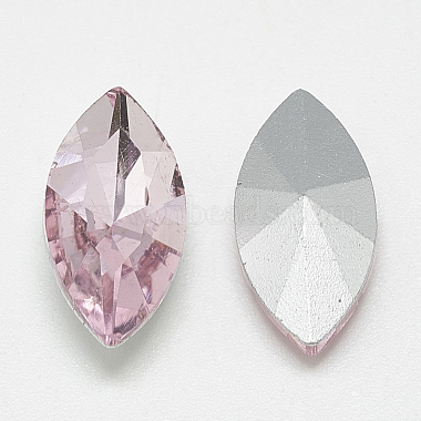 Pointed Back Glass Rhinestone Cabochons(RGLA-T083-6x12mm-10)-2