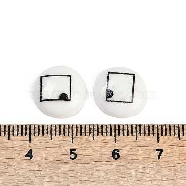 Flat Round Cartoon Resin Cabochons(CRES-Q009-01A)-2